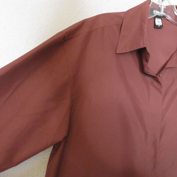Express Boyfriend Portofino Top‎ XS Burgundy Relaxed Fit Conscious Edit - Picture 4 of 10